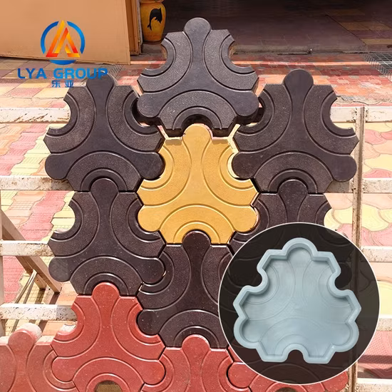 Pavimentadora de plástico, bloque de goma para pavimento, molde de losa de pavimentación de hormigón prefabricado, molde de adoquín para producción de azulejos